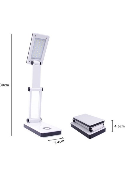 Yeni LED Taşınabilir Katlanabilir Lamba Şarj Edilebilir Masa Masası Okuma Açık Beyaz