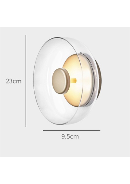 Cam Oturma Odası Duvar Lambası Yatak Odası Başucu Kanepe Yanında Tasarımcı Model Odası Dekoratif Duvar Lambası(Yurt Dışından)
