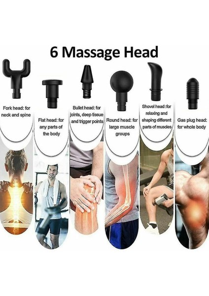 4 Kafa, 6 Dişliler Elektrikli Kas Masaj Tabancası (Mavi) (Yurt Dışından) fırsatları