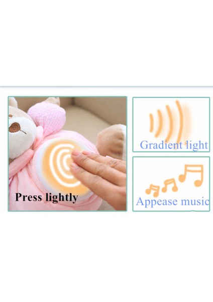 Kawaii Teddy Bear Müzikal Işık Peluş Bebekler Pat Lamba Uyku Konfor LED Gece Lambası Yatıştırıcı Ayı Oyuncaklar (Yurt Dışından) fırsatları
