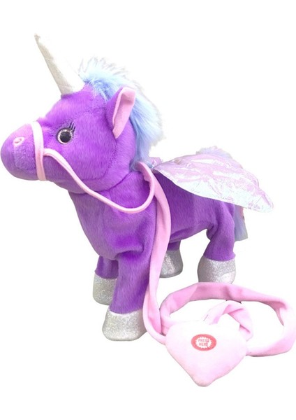 Sihirli Yürüyüş Unicorn Peluş Oyuncak - Mor (Yurt Dışından)