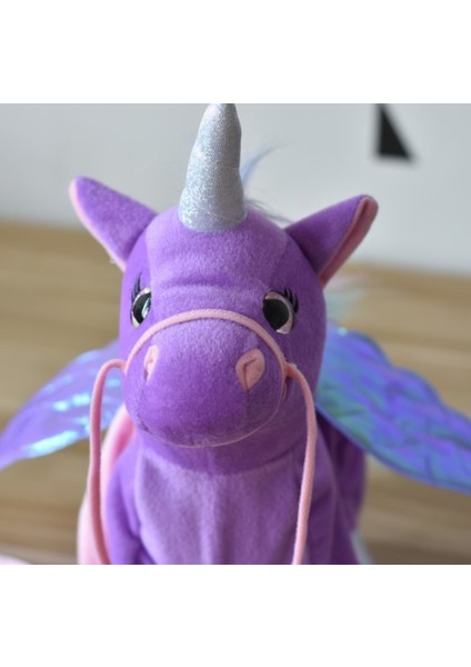 Sihirli Yürüyüş Unicorn Peluş Oyuncak - Mor (Yurt Dışından)