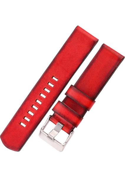 18 * 16MM Çift Taraflı Hakiki Deri Watch Band Askı Kadın Erkek Dana Watchband Kemer Kırmızı Bilezik | Watch Bands