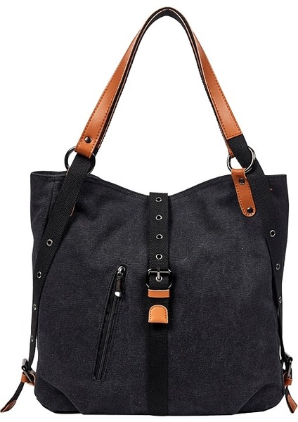 35 cm Didabear Marka Tuval Tote Çanta Kadın Çanta Kadın Tasarımcı Büyük Kapasiteli Eğlence Omuz Çantaları Büyük Seyahat Çantaları Bolsas | Omuz Çantaları (Siyah)