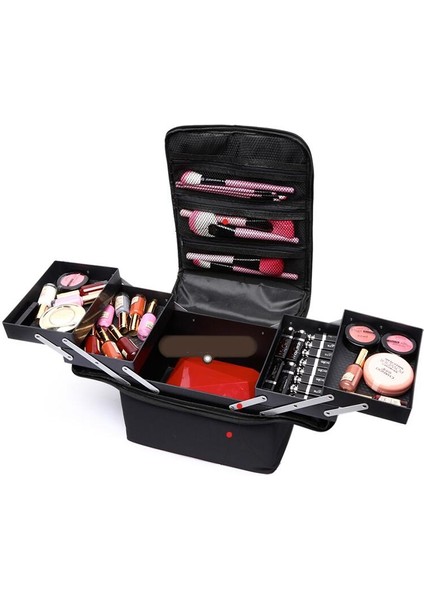 Büyük Kapasiteli Makyaj Çanta Çok Katmanlı Manikür Kuaförlük Nakış Aracı Kiti Kozmetik Saklama Kılıfı Tuvalet Çantası | Kozmetik Çanta ve davalar (Yurt Dışından) modelleri