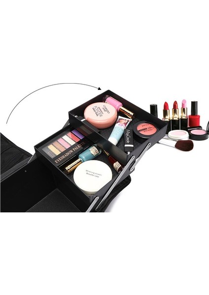 Büyük Kapasiteli Makyaj Çanta Çok Katmanlı Manikür Kuaförlük Nakış Aracı Kiti Kozmetik Saklama Kılıfı Tuvalet Çantası | Kozmetik Çanta ve davalar (Yurt Dışından) fırsatları