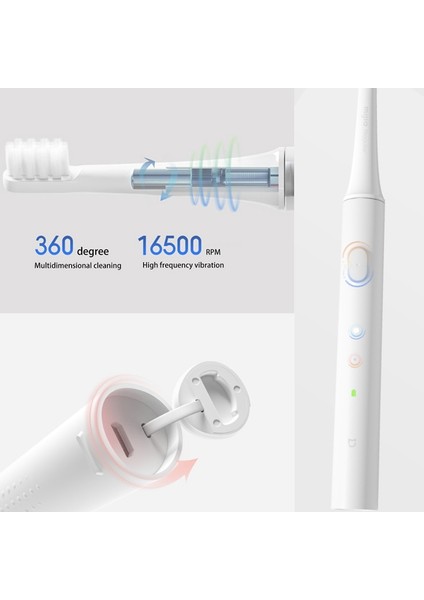 Sonic Elektrikli Diş Fırçası Ultrasonik Otomatik Diş Fırçası Akülü USB Şarj Edilebilir Su Geçirmez Diş Fırçası | Elektrikli Diş Fırçaları