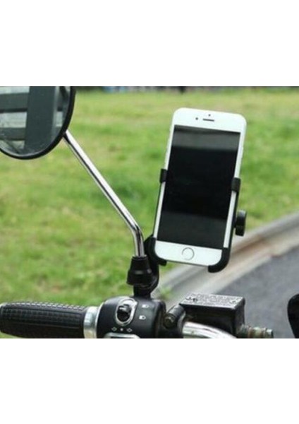 Alüminyum Alaşım Motosiklet Bisiklet Telefon Tutucu Moto Bisiklet Gidon Ayna Braketi Telefon Desteği Dağı iPhone 8p Xs Max | Telefon Tutucular ve duruş fiyatları