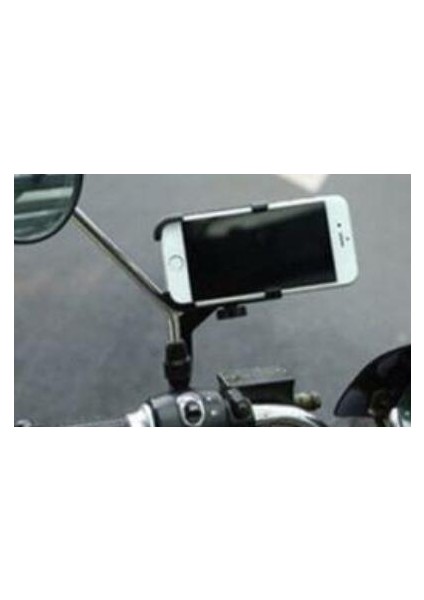 Alüminyum Alaşım Motosiklet Bisiklet Telefon Tutucu Moto Bisiklet Gidon Ayna Braketi Telefon Desteği Dağı iPhone 8p Xs Max | Telefon Tutucular ve duruş modelleri
