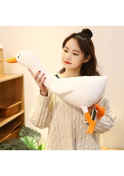 1 Adet 70 cm Güzel Kaz Peluş Oyuncak - Beyaz (Yurt Dışından)
