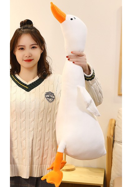 1 Adet 70 cm Güzel Kaz Peluş Oyuncak - Beyaz (Yurt Dışından)
