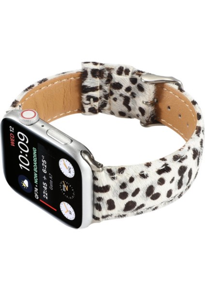 Bant Için Apple Watch Uyumlu Serisi Deri Leopar Baskı ile Deri IWatch Uyumlu Microfiber Modern Tasarım Için | Izle Bantları(Yurt Dışından)