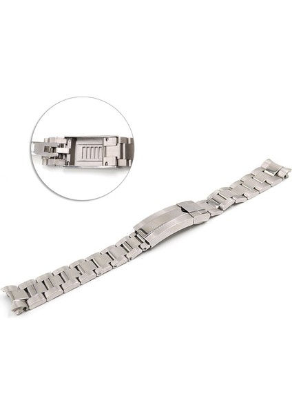 Katı Kavisli Uç Vida Bağlantıları Gride Kilit Toka Stil Için Çelik Watch Band Bilezik | Watch Band Bilezik | Bant Bilezik Kavisli Sonu