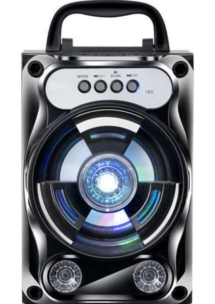 Taşınabilir Karaoke Hoparlör Kablosuz Bluetooth Hoparlör Sistemi Bas Subwoofer Mikrofon Desteği Eller Serbest / USB / Tf Kart / Aux / Fm | Taşınabilir Hoparlörler (Siyah) (Yurt Dışından)