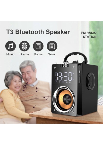 Ses Müzik Multimedya Mini Hoparlör Bluetooth Kablosuz Hoparlör Açık Uzaktan Kumanda Ses Kutusu Bas Subwoofer | Taşınabilir Hoparlörler (Siyah) (Yurt Dışından)