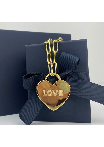 Moda Gerçek 925 Ayar Gümüş Aşk Kalp Kolye Locket Zincir Kolye Mikro Zirkonya Taşlar Kadınlar Güzel Marka Takı | Zincir Kolyeler