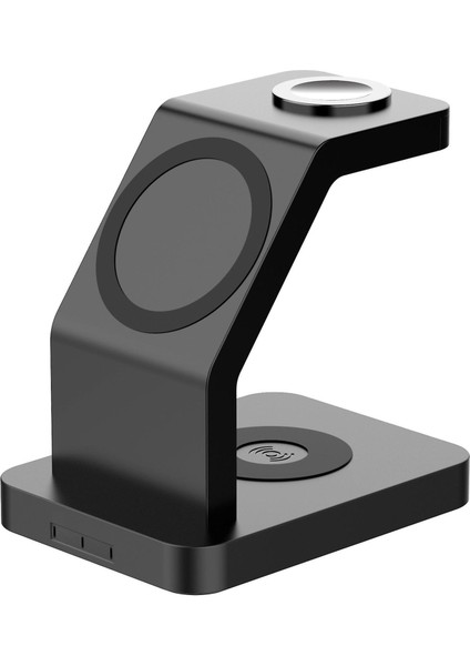3 1 Kablosuz Şarj Standı Dock ile Mag Güvenli ile Apple iPhone 12/12 Pro / 12 Pro Max / 12 Mini, Airpods 2 / Pro Apple Için Manyetik Kablosuz Şarj Istasyonu Izle 6 5 4 3 2, (Siyah)
