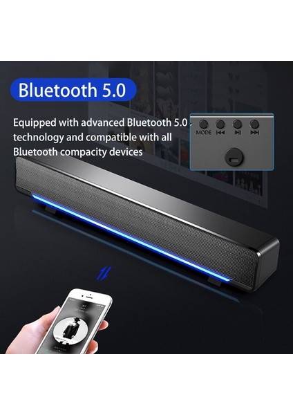 Bluetooth Bilgisayar Hoparlörleri Ev Sineması Sistemi Subwoofer | Bilgisayar Hoparlörleri (Siyah)