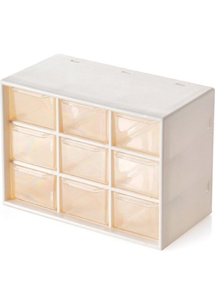 9 Izgara Takı Saklama Kutusu Çekmece Kozmetik Organizatör Küpe Kolye Kırtasiye Depolama Çok Fonksiyonlu Plastik Kutu Ofisi | Saklama Kutuları ve bidon (Yurt Dışından)