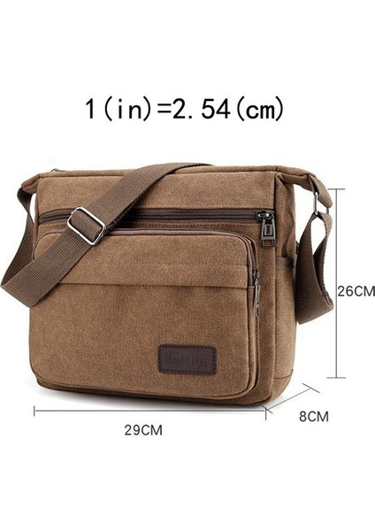 Yüksek Kalite Yeni Moda Erkek Tuval Çanta Omuz Çantası Messenger Çanta (Gri) (Yurt Dışından) fiyatları