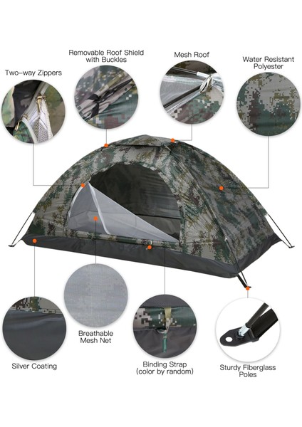 Açık Kamp Kamuflaj El Set Balıkçılık Çadır (Yurt Dışından)