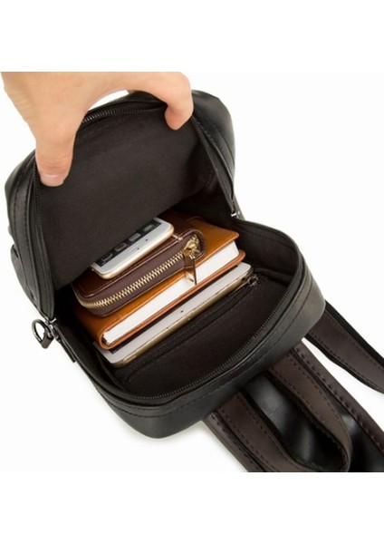 Yeni Moda Erkekler Için Crossbody Çanta Göğüs Çantası Paketi Rahat Çanta Retro Pu Deri Sling Omuz Messenger Sling Çanta Büyük Kapasiteli Çanta modelleri