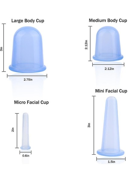 Vücut Masajı Için Silikon Vakum Çukurluk Kutuları (Yurt Dışından) modelleri