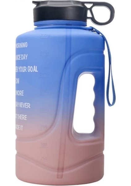 2.2l Motive Edici Su Şişesi Geniş Ağız, Taşınabilir Degrade Spor Şişesi (Mavi Pembe)(Yurt Dışından) fiyatları