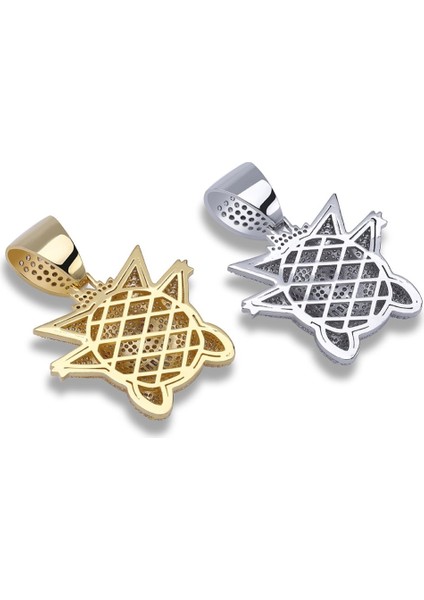 Topgrillz Hop Buzlu Out Kolye Kolye Erkekler Tenis Zincir Hop ile / Punk Altın Gümüş Renk Charms Zincir Takı Hediyeler | Kolye Kolye (Gümüş)