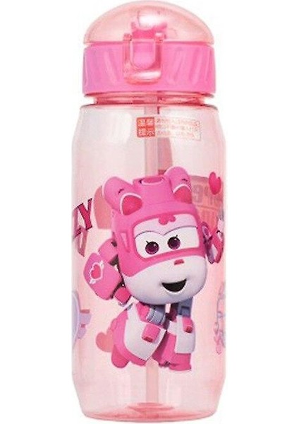 (Mavi) 450 ml Disney Karikatür Mickey Fare Çocuk Plastik Kupası Saman Fincan Öğrencileri Içme Suyu Çocuk Şişe Sızdırmaz fırsatları