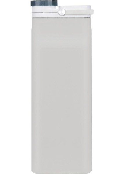 Katlanabilir Kamp Geniş Kapasiteli Su Kupası, Taşınabilir Sızdırmaz Seyahat Kupası, Silikon Güvenli ve Toksik Olmayan (19.3x7.3x5.3cm) (Gri)