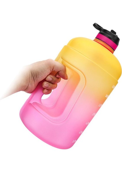 Motivasyonel Zaman Işaretleyici ile Su Şişesi, Büyük 3.78L (Color4)(Yurt Dışından)