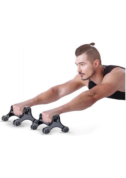 Çok Fonksiyonlu 3-In-1 Ev Egzersiz Ekipmanları, Abs Rulo Tekerlek - Yukarı Push Up Bars