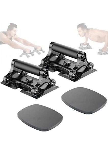 Çok Fonksiyonlu 3-In-1 Ev Egzersiz Ekipmanları, Abs Rulo Tekerlek - Yukarı Push Up Bars