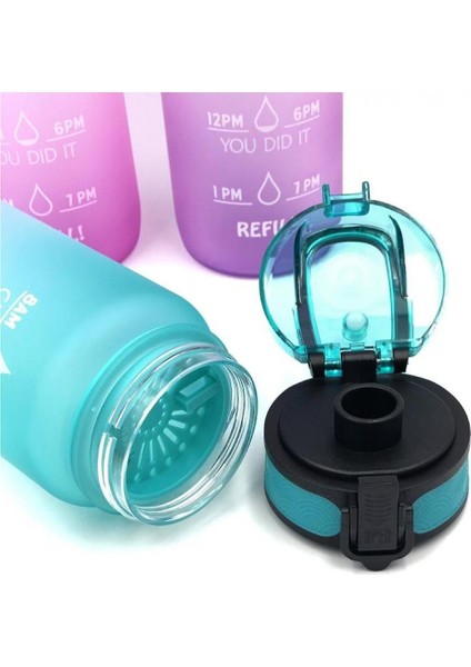 Degrade Buzlu Seyahat Kupası 1000ML Uzay Kupası Büyük Kapasiteli (Yeşil) modelleri