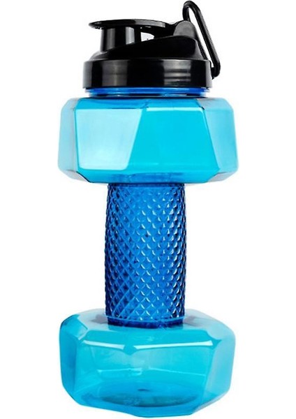 Homemiyn Taşınabilir Spor Su Kupası Spor Şişesi, 2200ML Büyük Kapasiteli Kupası, Dumbbell Şekli (2200ML) (Mavi)