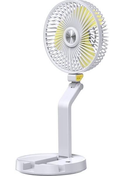 FF-996 Masaüstü Katlanır Masa Lambası Fan Öğrenci Yurt Masaüstü USB Sessiz Fan (Yükseltilmiş Versiyon-Beyaz) (Yurt Dışından)