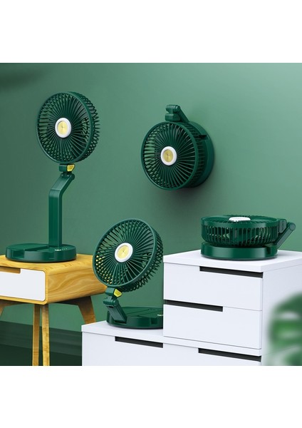 FF-996 Masaüstü Katlanır Masa Lambası Fan Öğrenci Yurt Masaüstü USB Sessiz Fan (Yükseltilmiş Versiyon-Beyaz) (Yurt Dışından)