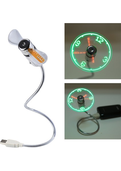 Mini Dayanıklı USB Saat Süresi Ekranı Esnek LED Işık Fanı, Dc 5V (Yurt Dışından) fiyatları