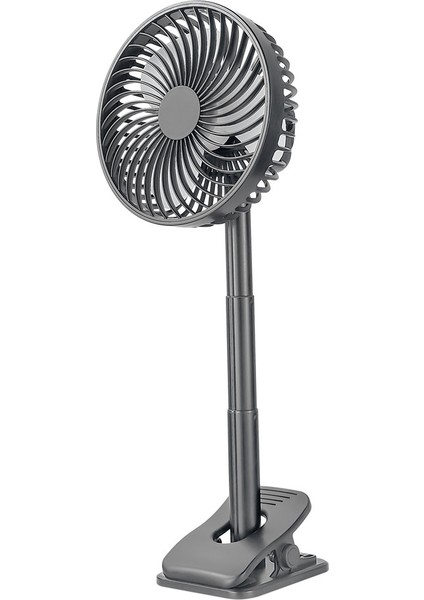 Çok Fonksiyonlu Ayarlanabilir USB Şarj Klibi Masaüstü Elektrikli Fan, 4 Hız Kontrolü (Siyah) (Yurt Dışından)
