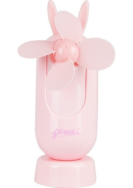 Taşınabilir USB Şarj Sessiz Handheld Fan (Pembe) (Yurt Dışından)