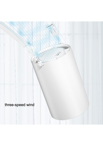 N1 Mini Taşınabilir USB Yapraksız Asma Boyun Fanı (Beyaz) (Yurt Dışından)