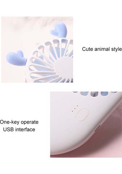 3 Hızlı Kontrollü Taşınabilir Mini USB Şarj Cep Fanı (Pembe) (Yurt Dışından)