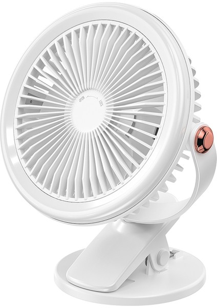 WT-F18 Masaüstü Taşınabilir Klip Fan Ring Light (Beyaz) (Yurt Dışından)
