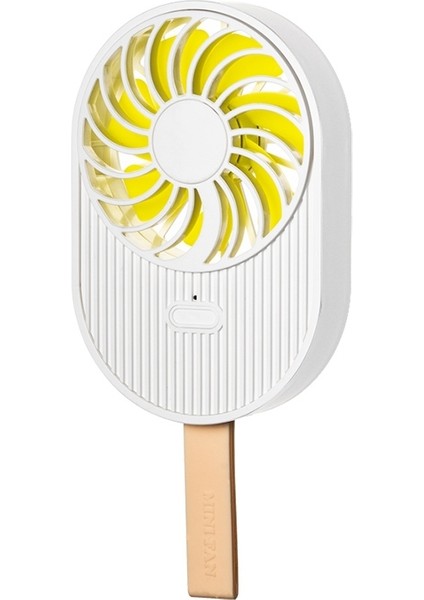 Dondurma Şekli USB Şarj El Fan (Beyaz) (Yurt Dışından)