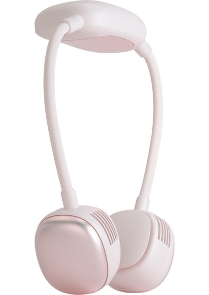 F08 Alüminyum Alaşım Bladess USB Asma Boyun Fanı (Pembe) (Yurt Dışından)