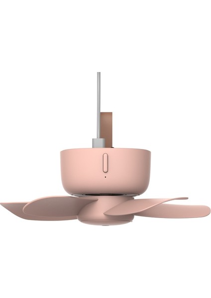 Uzaktan Kumanda Kampı Çadırı Öğrenci Yurtta Yatma Sivrisinek Net Fan USB Küçük Tavan Fanı (Pembe) (Yurt Dışından)