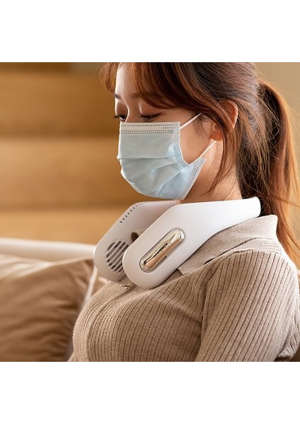 Asma Boyun Küçük Fan USB Taşınabilir Spor Açık Hava Şarj Fanı (Beyaz) (Yurt Dışından) modelleri