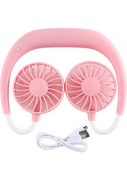 Çok Fonksiyonlu Taşınabilir Ayarlanabilir Giyilebilir Spor Fan (Coral Red) (Yurt Dışından)