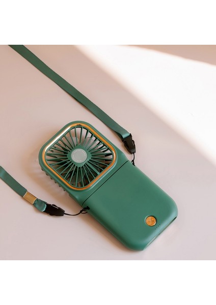 F30 Elektrapan Elde Taşınma Fan Taşınabilir Masaüstü Katlanır Sessiz USB Asma Boyun Fan, Yükseltilmiş Versiyon (Yeşil) (Yurt Dışından)